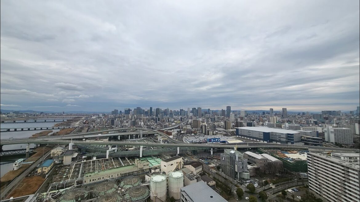 【 LIVE1440p   】大阪の景色  天気　曇　2023/1/15　 ライブカメラ配信 ＠osaka japan